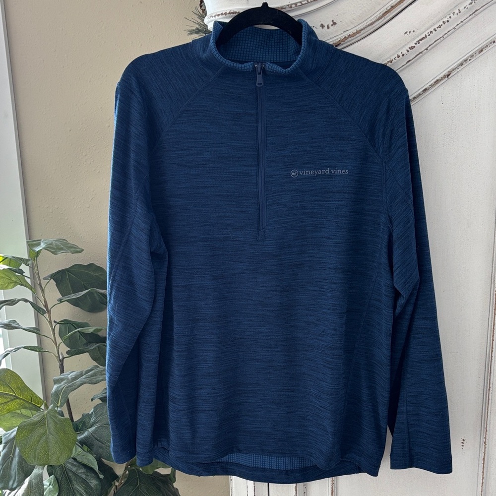 (Men's M) Vineyard Vines Performance Athletic Quarter Zip Long Sleeve Pullover